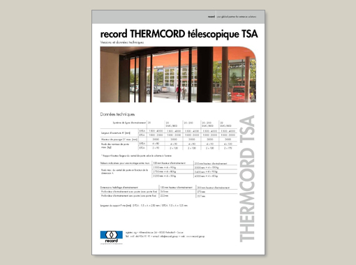 record THERMCORD télescopique TSA